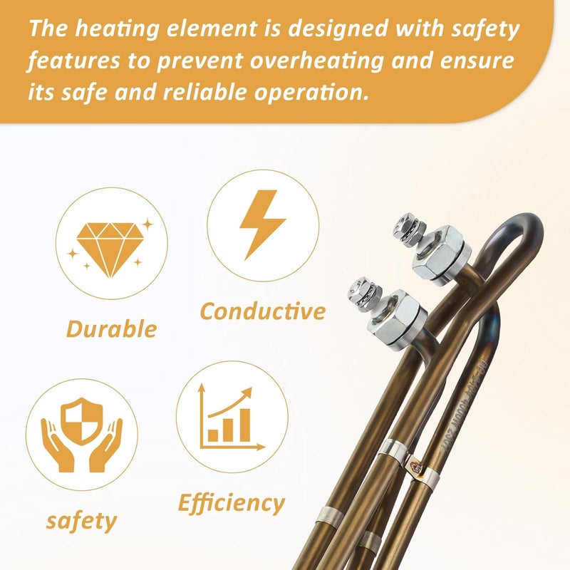 ArrogantF 4.0KW 240V Univeral Heater Element Replacement for Balboa Spa Heater Element 4.0 KW 58104 or Flo-Thru Hot Tub Spas Electric Heaters (10 inch) - Image 4